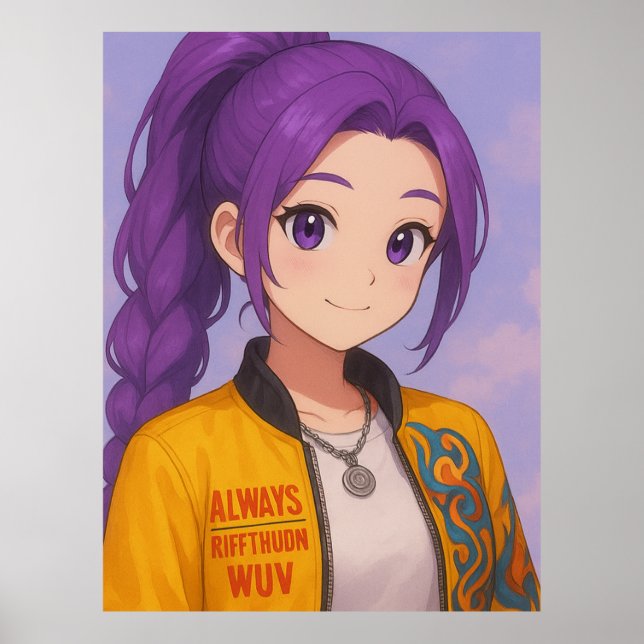 Anime K-Pop Idol Group | Original Manga-Style Pop  Poster (Vorne)