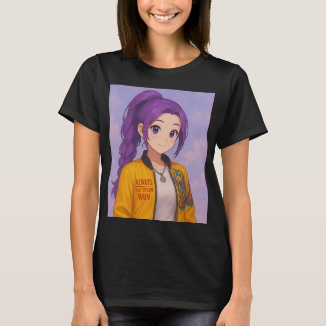 Anime K-Pop Idol Group | Original Manga-Style Pop  T-Shirt (Vorderseite)