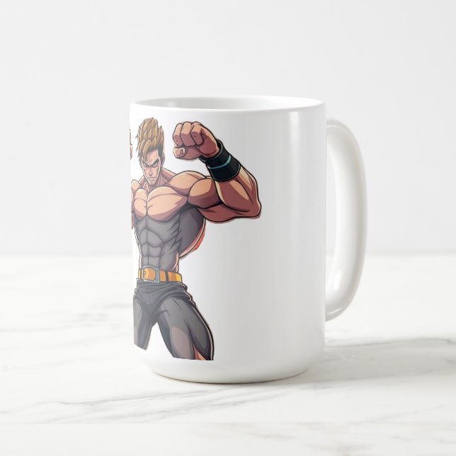 Anime-Kämpfer Kaffeetasse (VorderseiteRechts)