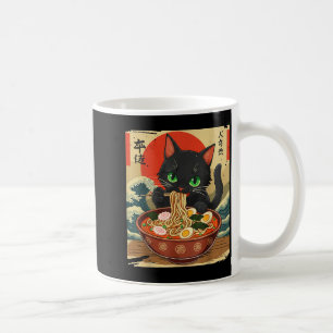 Anime-Katze, die Ramen isst, japanische Kunst, Gra Kaffeetasse