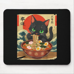 Anime-Katze, die Ramen isst, japanische Kunst, Gra Mousepad