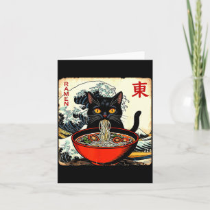 Anime-Katze Ramen Japanische Lustige Grafische T-S Karte
