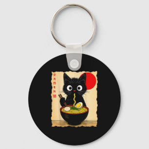 Anime-Katze-Ramen Japanische Lustige Katze Grafisc Schlüsselanhänger