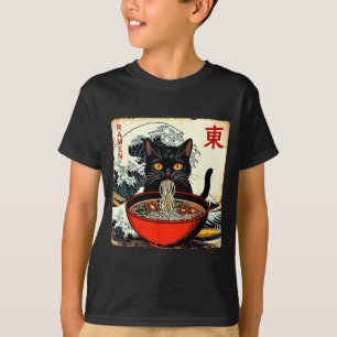 Anime-Katzen-Ramen Japanische Lustige Grafische T- T-Shirt