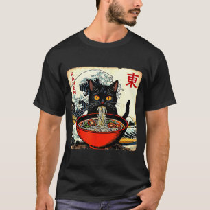 Anime-Katzen-Ramen Japanische Lustige Grafische T- T-Shirt
