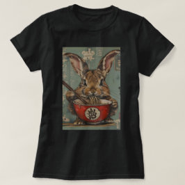 Anime Kawaii Bunny Eating Ra Noodles Rabbit T-Shirt