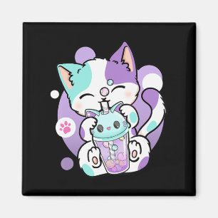 Anime Kawaii Cat Boba Bubble Tea Neko Boba Teezere Magnet