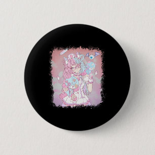 Anime Kawaii Girl Aesthetic Pastel Soft Waifu Japa Button