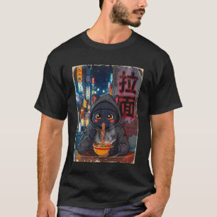 Anime Kawaii Katze Ramen Nudeln Japanisch Lustig G T-Shirt