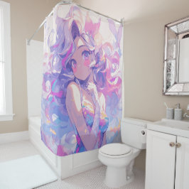 Anime Kawaii Mermaid Duschvorhang