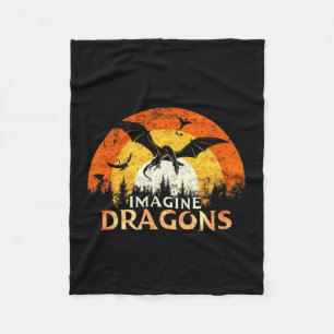 Anime Kawaii Mythische Fantasy Dragons Imagine Vin Fleecedecke