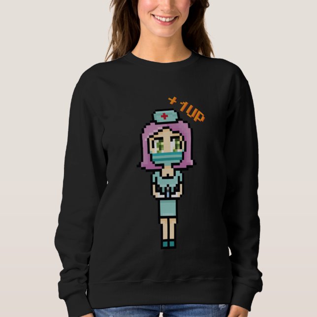 Anime Kawaii - Pixelize Nurse - Japanese Aesthetic Sweatshirt (Vorderseite)