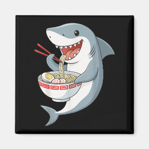 Anime Kawaii Shark Eating Ramen Noodle Gifts Men W Magnet