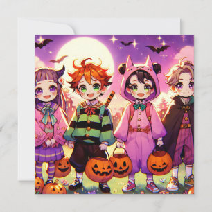 Anime Kid's Halloween Einladung