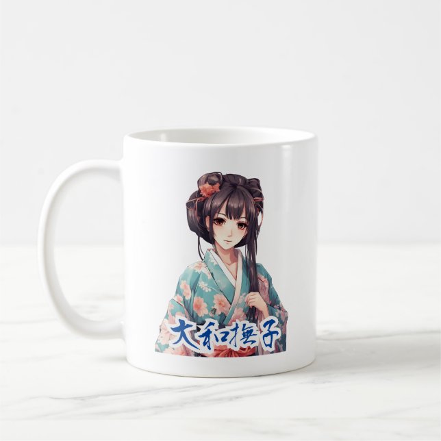 Anime Kimono Girl Kaffeetasse (Links)