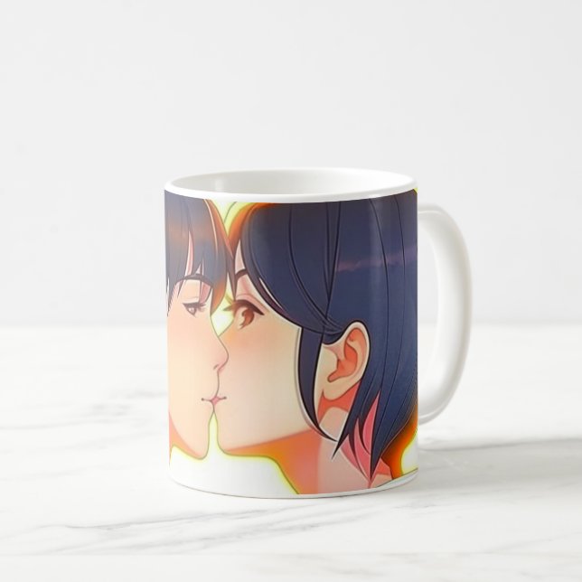 Anime Kiss | Neue Liebe Kaffeetasse (VorderseiteRechts)