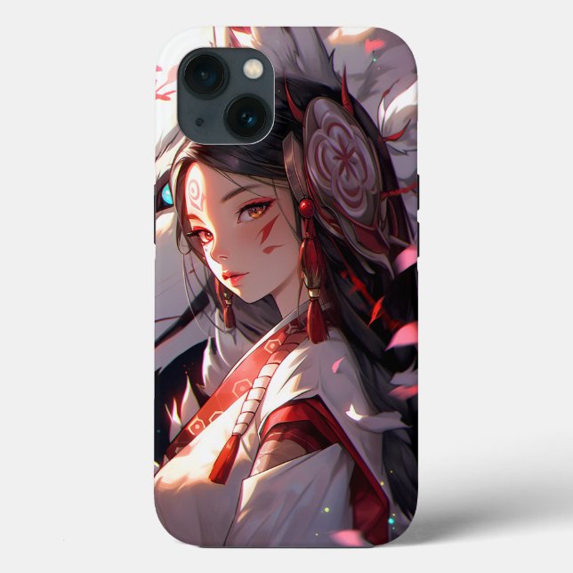 Anime Kitsune Girl Niedlich Fox Fantasy Art Case-Mate iPhone Hülle (Rückseite)
