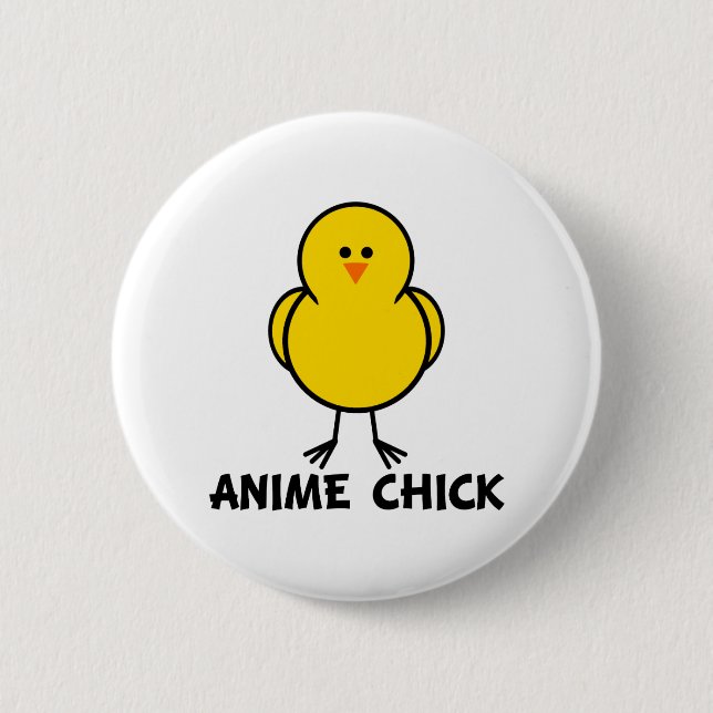 Anime-Küken Button (Vorderseite)