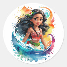 Anime-Kunst-Aufkleber – Lebendiges kreisförmiges D