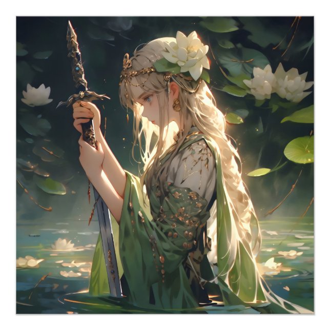 Anime Lady of Lake Fotodruck (Vorne)