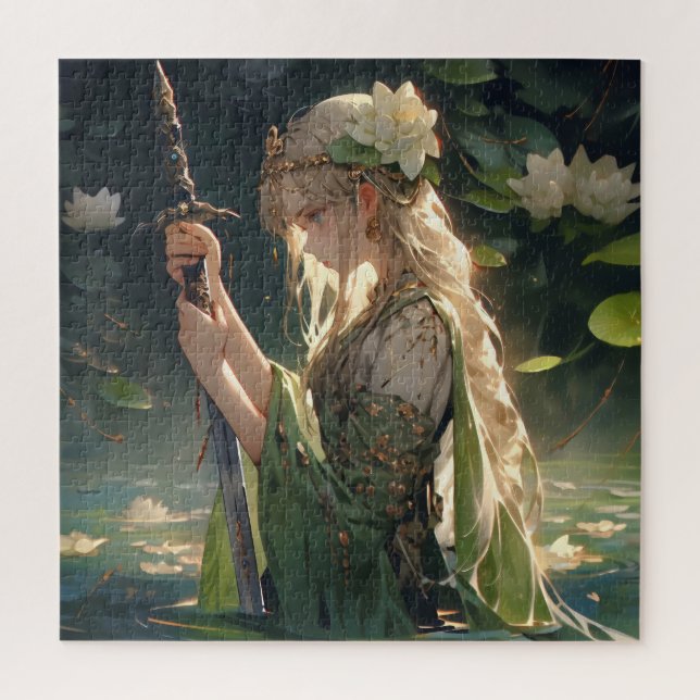Anime Lady of Lake Puzzle (Vertikal)
