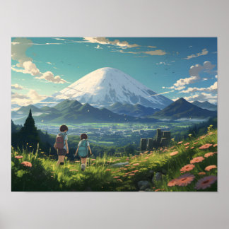 Anime Landscape Poster