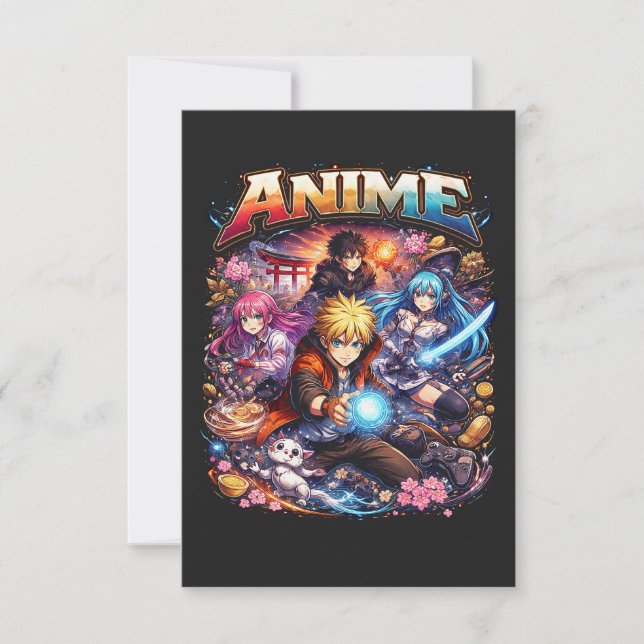Anime-Legenden Dankeskarte (Vorderseite)