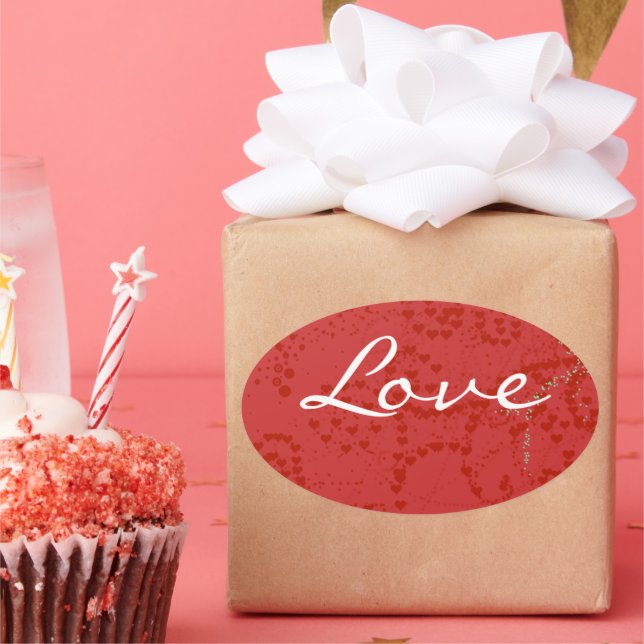 Anime-Liebe - Personalisieren Ovaler Aufkleber (Party)