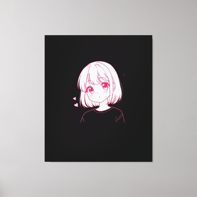 "Anime-Liebes-Vibes" Leinwanddruck (Vorderseite)