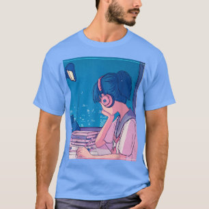 Anime Lofi Girl Retro 90er ästhetische japanische T-Shirt
