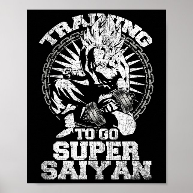 Anime Lover Bodybuilder Funny Workout Fitness Gym Poster (Vorne)