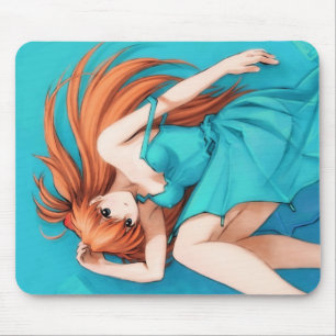 Anime-Mädchen-Aquarell-Kunst Mousepad