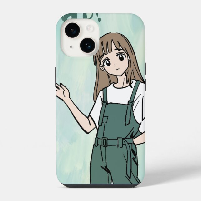 Anime Mädchen Ästhetik iPhone Hülle - Süße Cartoon (Rückseite)