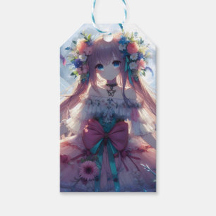 Anime Mädchen Blumen Mond Fee Geschenkanhänger