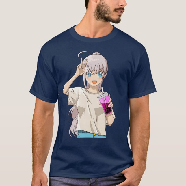 Anime Mädchen Comic T-Shirt (Vorderseite)