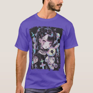 Anime Mädchen Goth Bunny Süße EGirl Gothic Outfit T-Shirt