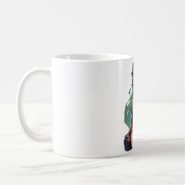 Anime-Mädchen mit grünen Haaren Kaffeetasse