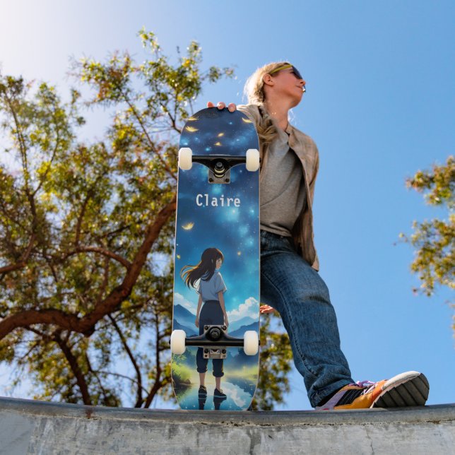 Anime-Mädchen-Name Skateboard (Außen 1)