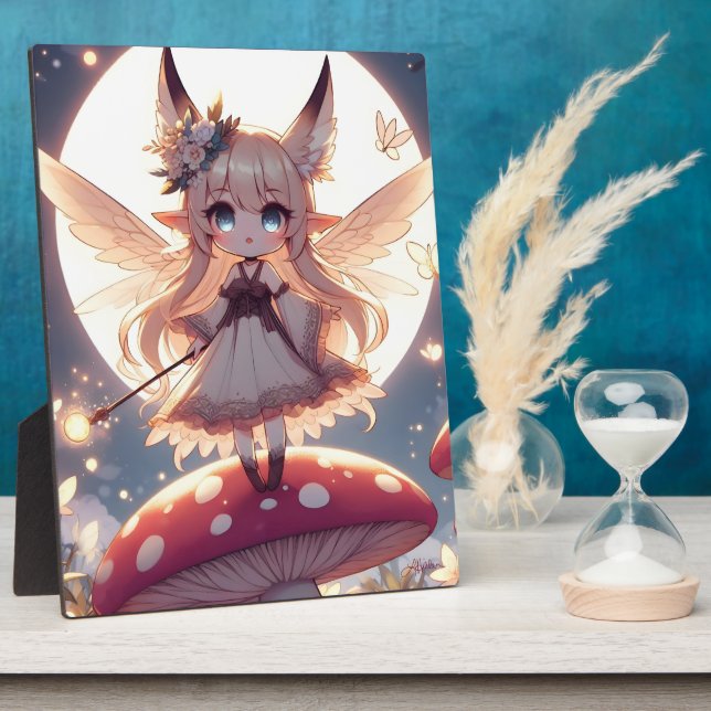Anime-Mädchen Pixie Hippie Mond Fee Fotoplatte (Seite)