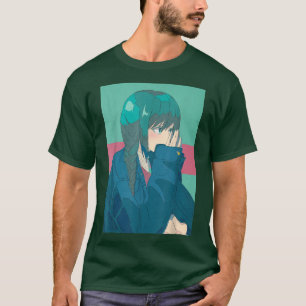 Anime-Mädchen Retro 80er 90er Ästhetik Lofi Japani T-Shirt