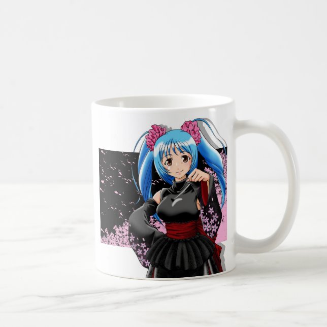 Anime-Mädchen-Tasse Kaffeetasse (Rechts)