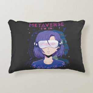 Anime-Mädchen Virtual Reality Brille Accent Kissen