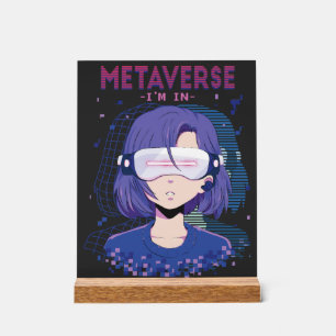 Anime-Mädchen Virtual Reality Brille Acryl-Schild Acrylschild