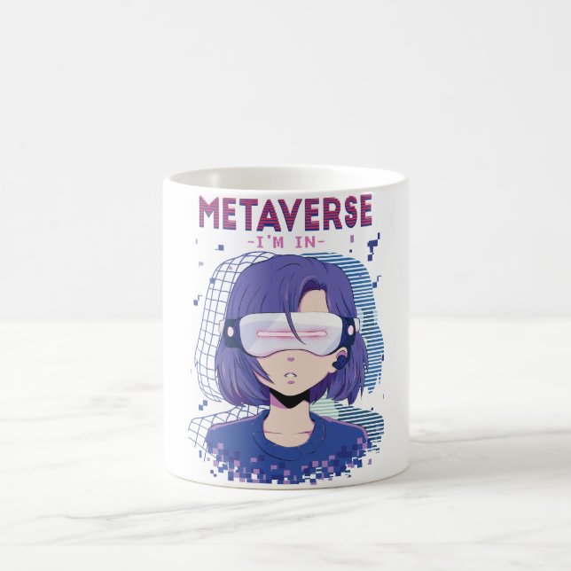 Anime-Mädchen Virtual-Reality-Brille Kaffeetasse (Mittel)
