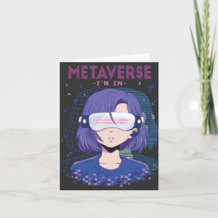 Anime-Mädchen Virtual Reality Brille Karte