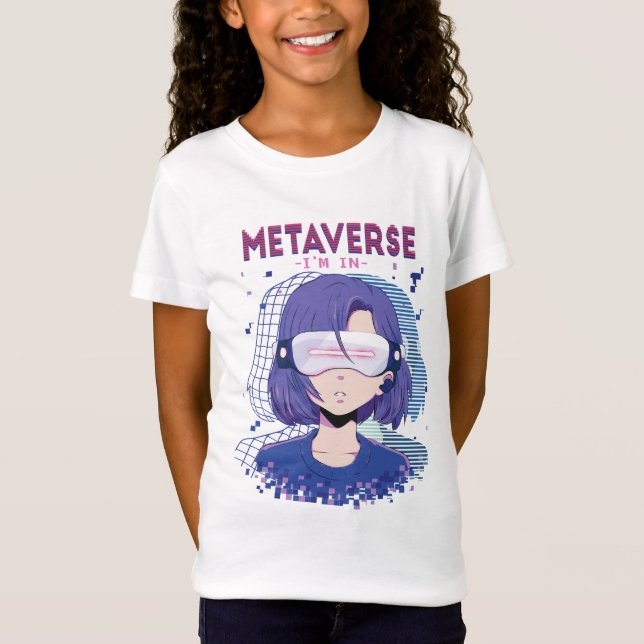 Anime-Mädchen Virtual Reality Brille Mädchen T-Shi T-Shirt (Vorderseite)