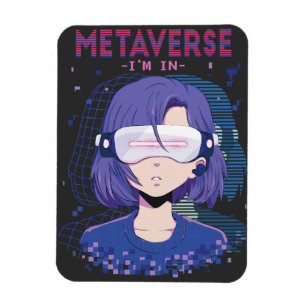 Anime-Mädchen Virtual-Reality-Brille Magnet