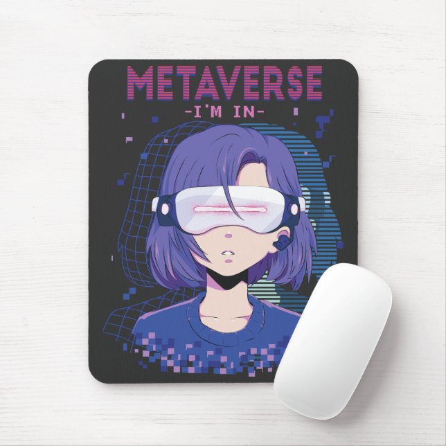 Anime-Mädchen Virtual Reality Brille Mauspad (Mit Mouse)