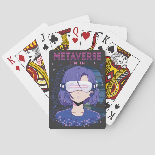 Anime-Mädchen Virtual-Reality-Brille Poker-Karten Spielkarten (Rückseite)