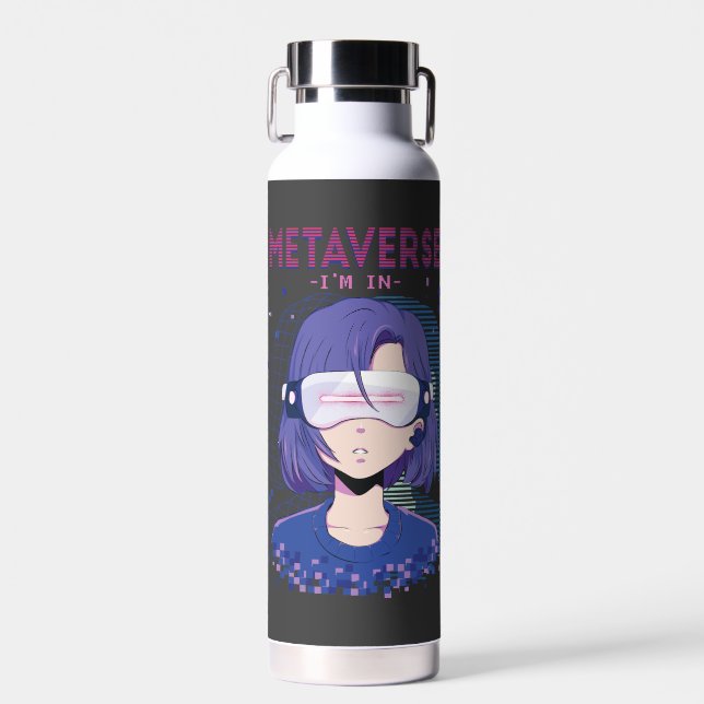 Anime-Mädchen Virtual-Reality-Brille Wasserflasche Trinkflasche (Vorne)